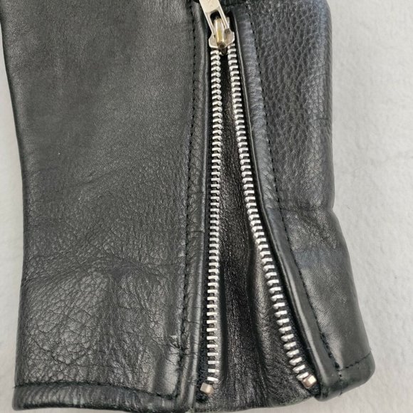 Vintage Wilson Black Leather Motorcycle Jacket Open Road Mens Medium - Picture 8 of 16